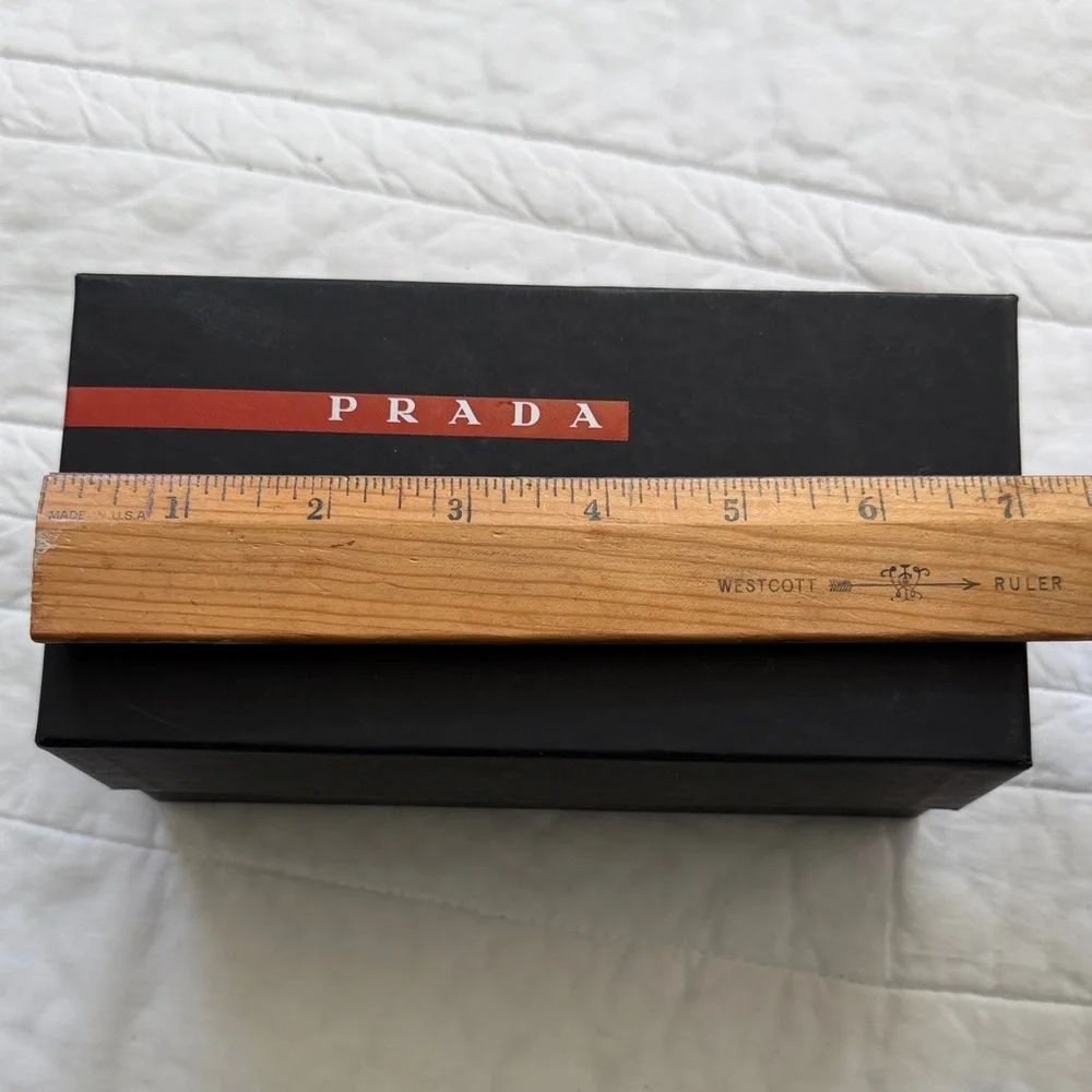 Prada Black Box with Red Stripe Logo